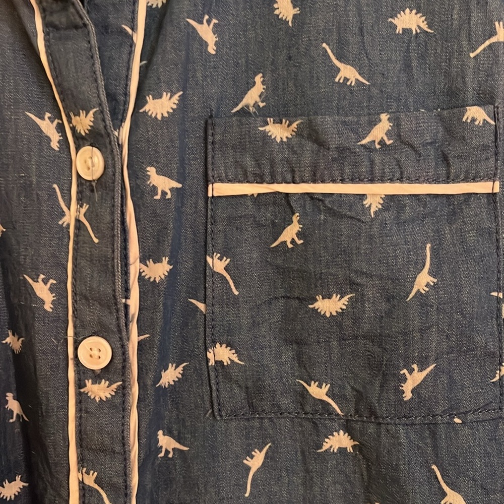 Chambray Dino Button Down - image 3